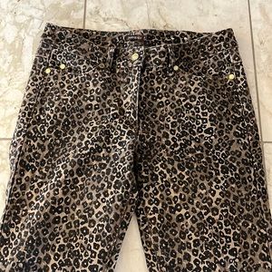 J McLaughlin Cheetah print skinny jeans size 0